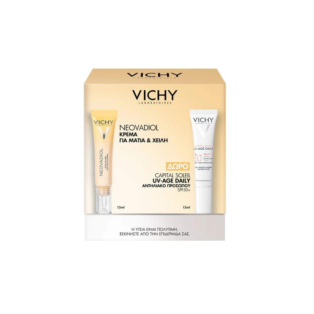 Vichy Promo Neovadiol Κρέμα Για Μάτια & Χείλη 15ml & Δώρο Capital Soleil UV-AGE Αντηλιακό Προσώπου Κατά Της Φωτογήρανσης SPF50+ 15ml