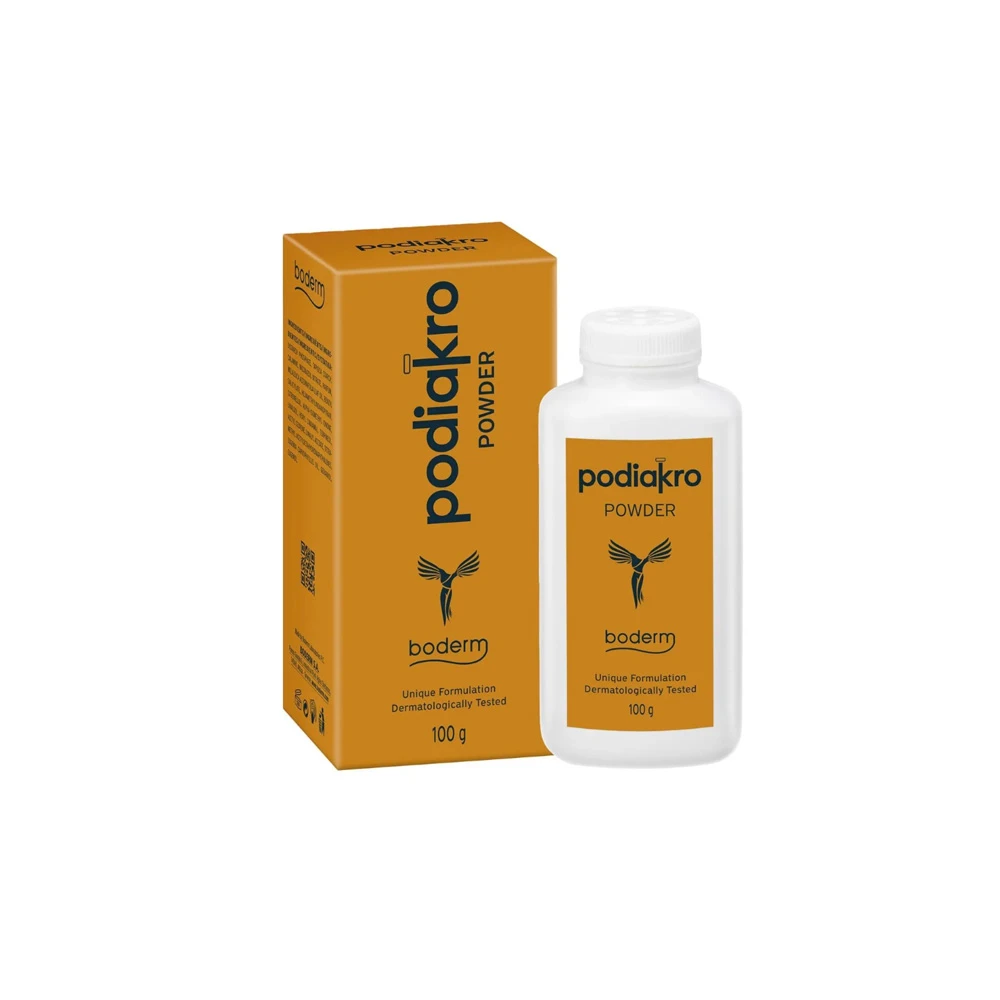 Boderm Podiakro Powder Πούδρα Ποδιών Για Τον Έλεγχο Της Υπερβολικής Υγρασίας 100gr
