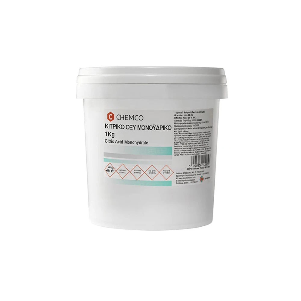Chemco Citric Acid Monohydrate Κιτρικό Οξύ Μονοϋδρικό 1kg