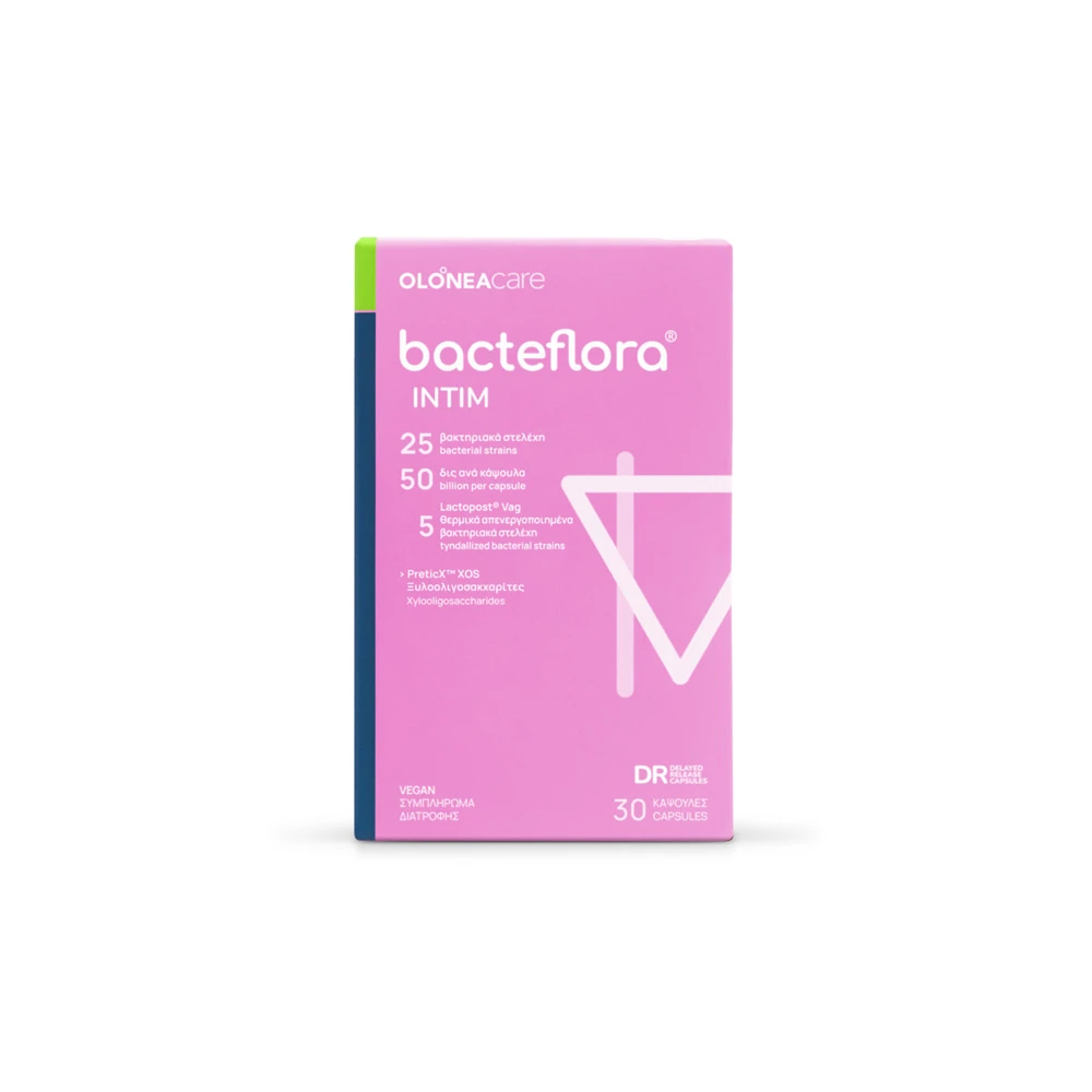 Olonea Bacteflora Intim Για Το Κολπικό Μικροβίωμα Με Προβιοτικά Πρεβιοτικά & Μεταβιοτικά 30 κάψουλες