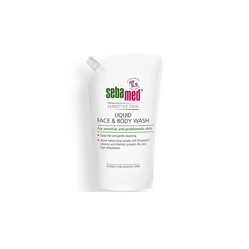 Sebamed Υγρό Καθαριστικό Προσώπου & Σώματος Για Την Ευαίσθητη Επιδερμίδα Refill 1Lt