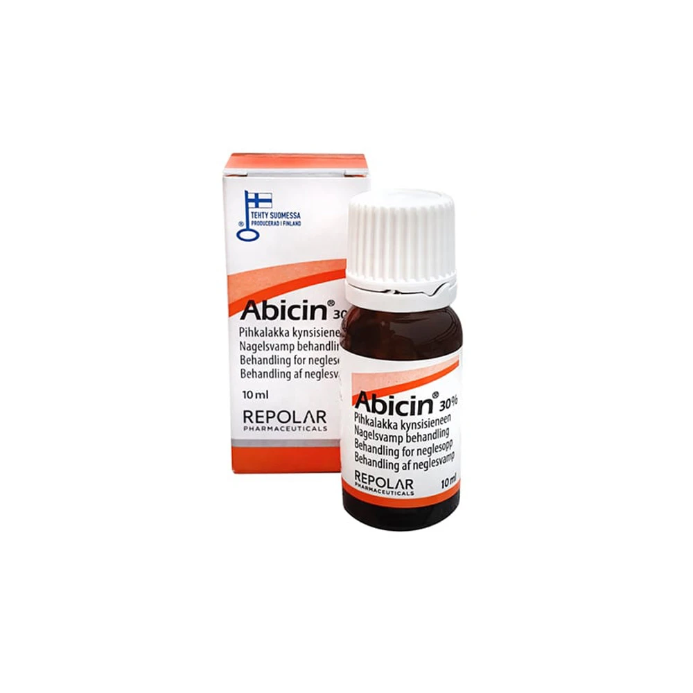 Abicin 30% Nail Lacquer Θεραπεία Της Μυκητιασικής Λοίμωξης Των Νυχιών Με Ρητίνη Νορβηγικού Ελάτου 10ml