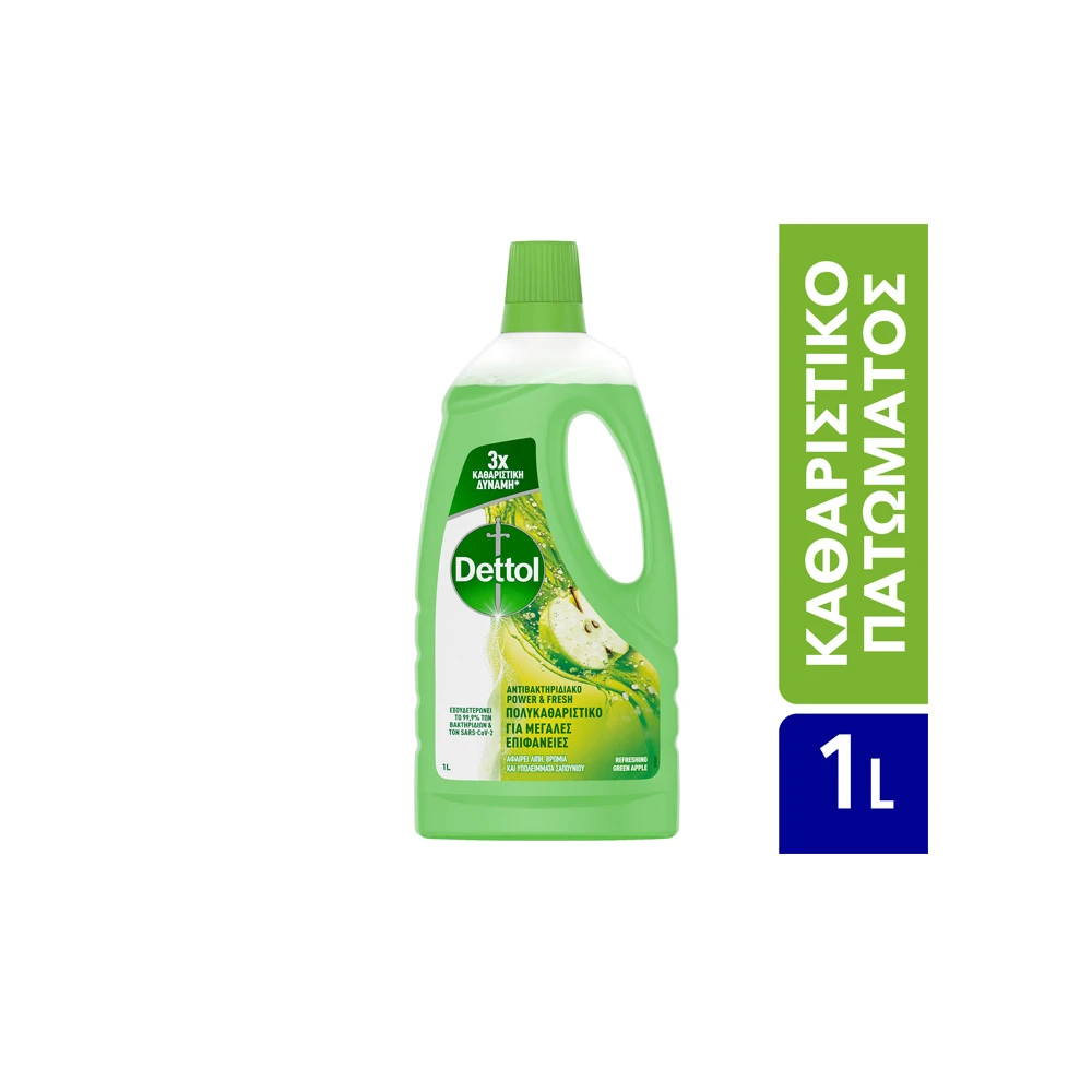 Dettol Καθαριστικό Πατώματος Αντιβακτηριδιακό Πράσινο Μήλο 1Lt