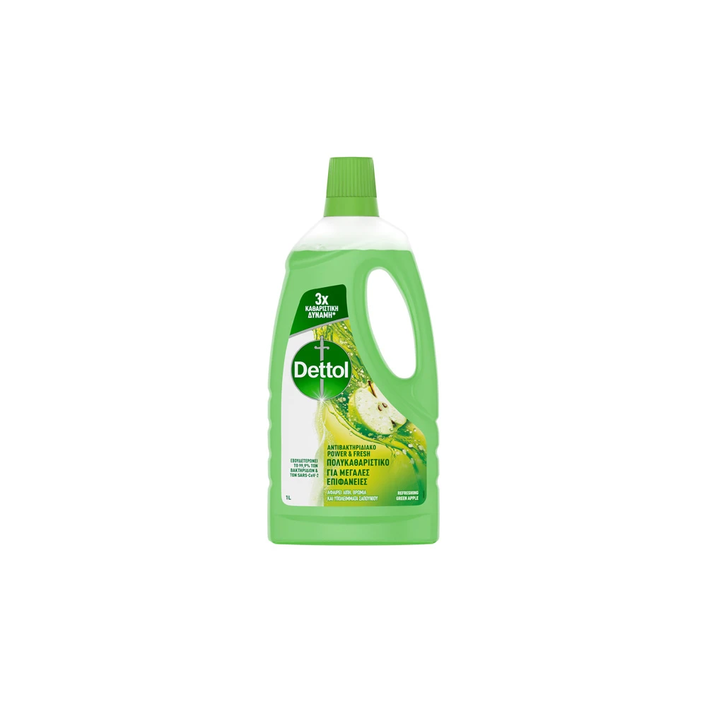 Dettol Power & Fresh Antibacterial Floor Cleaner Green Apple 1Lt