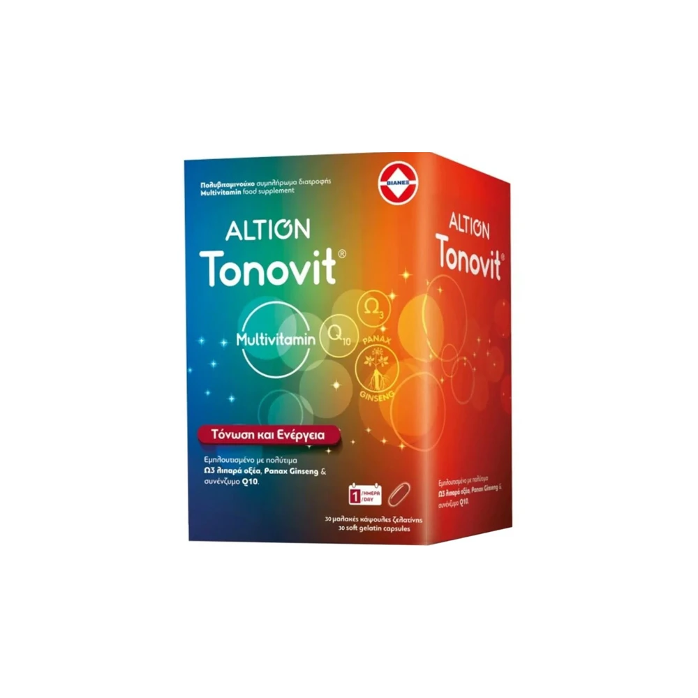 Altion Tonovit Multivitamin Για Τόνωση & Ενέργεια 30 μαλακές κάψουλες
