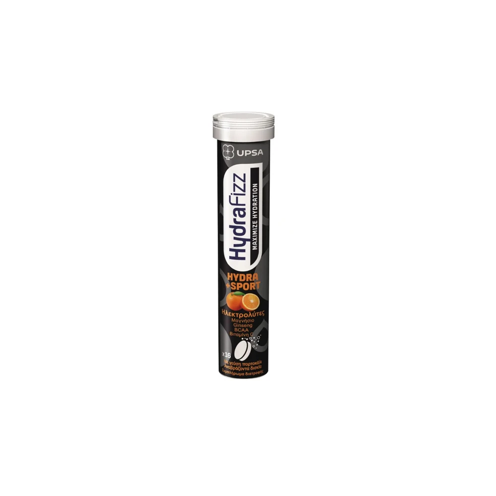 Upsa HydraFizz Hydra+Sport Electrolytes Orange Flavor 16 effervescent tablets