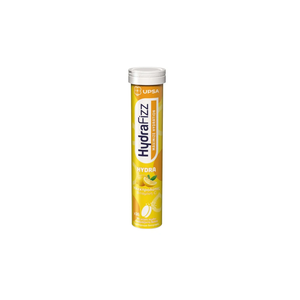 Upsa HydraFizz Electrolytes With Vitamin C Lemon Flavor 16 effervescent tablets