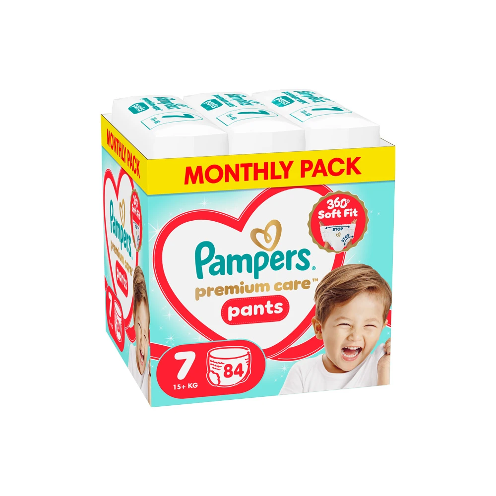 Pampers Premium Care Πάνα Βρακάκι Μέγεθος 7 (15kg+) 84 Πάνες