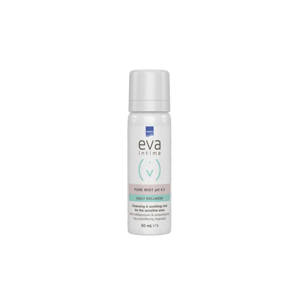 InterMed Eva Intima Pure Mist pH 4.5 Cleansing & Soothing Mist For The Sensitive Area Mist Καθαρισμού & Ανακούφισης Της Ευαίσθητης Περιοχής 50ml