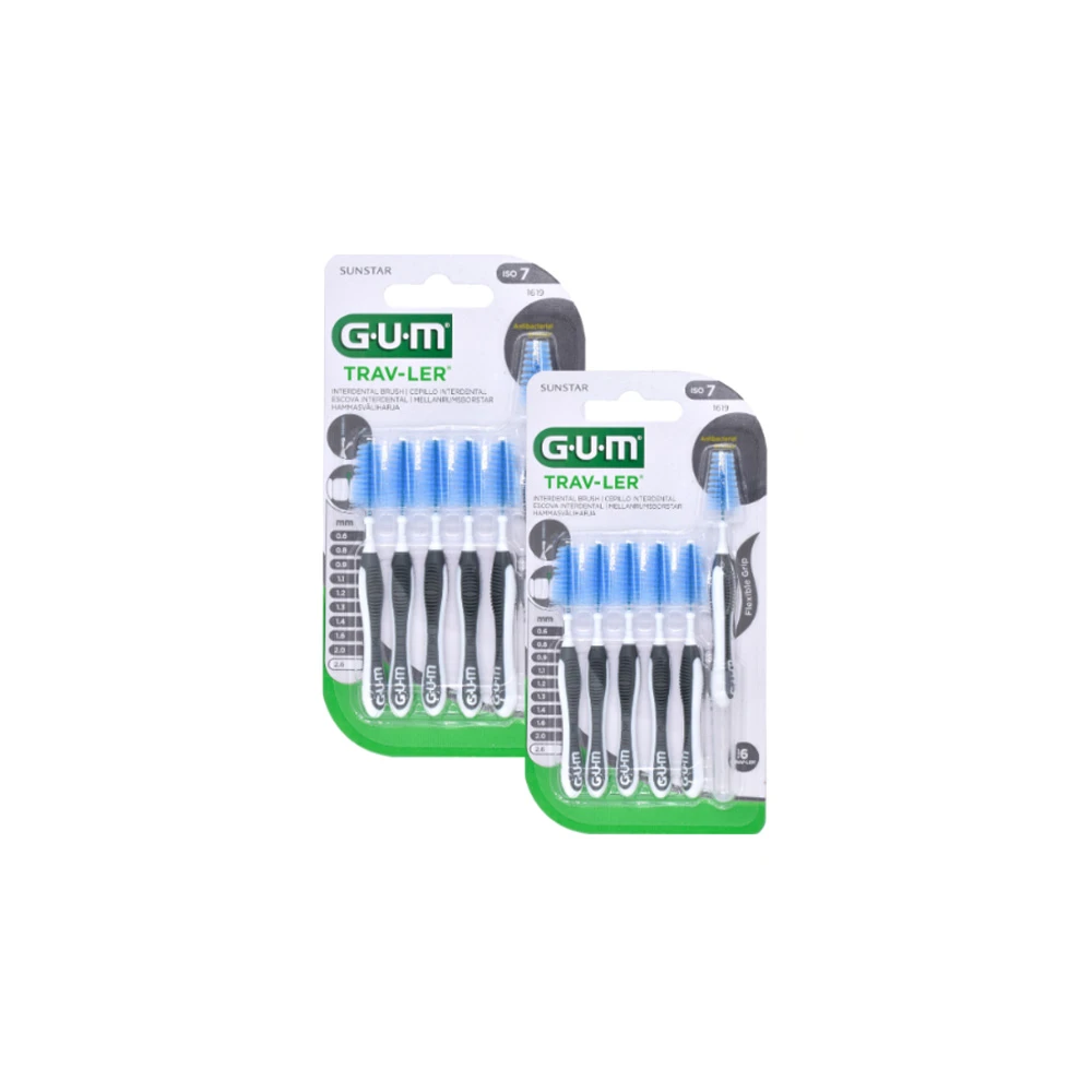 Gum Trav-Ler Promo (-50% Off 2nd Product) Interdental Brushes 1619 2.6mm Gray 2x6 pieces