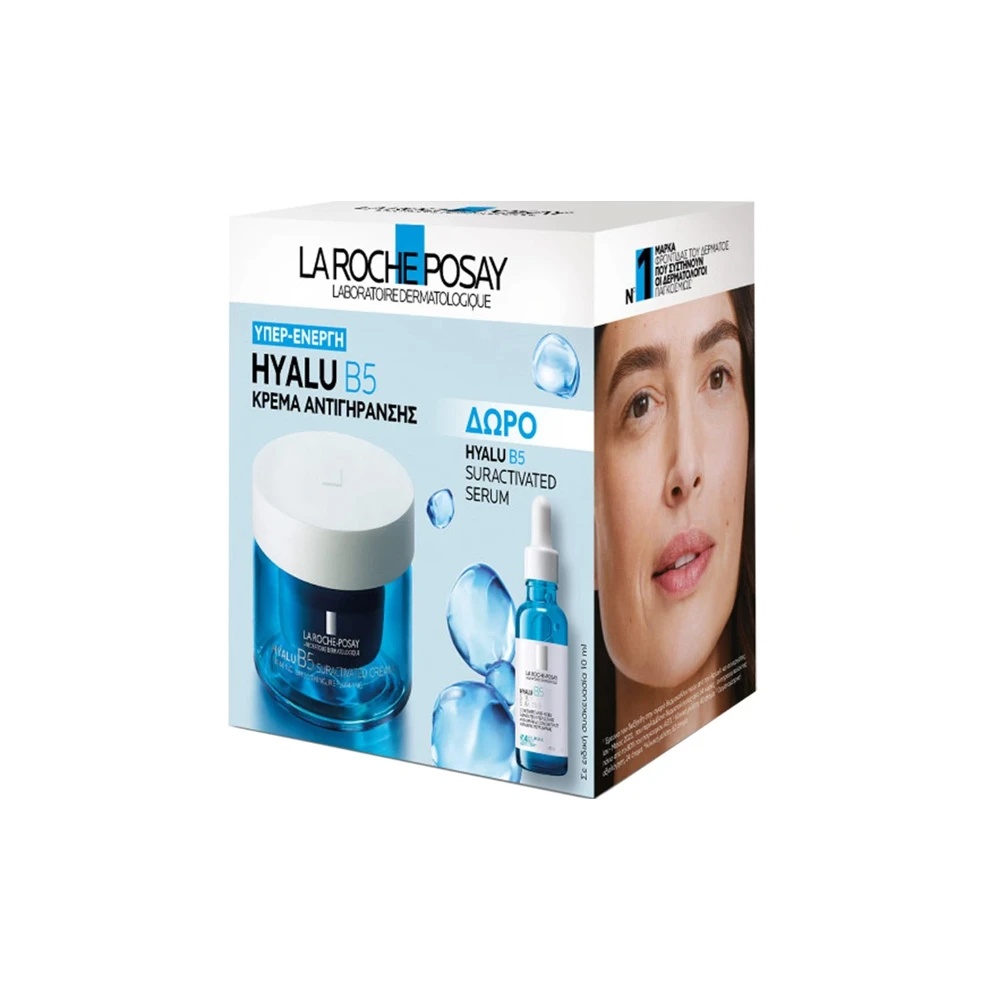 La Roche Posay Promo Hyalu B5 Suractivated Cream Αντιρυτιδική Κρέμα για Άμεση Σύσφιξη Λείανση & Επανόρθωση 50ml & Δώρο Hyalu B5 Suractivated Serum Αντιρυτιδικός Ορός Για Επανόρθωση & Αναπλήρωση 10ml