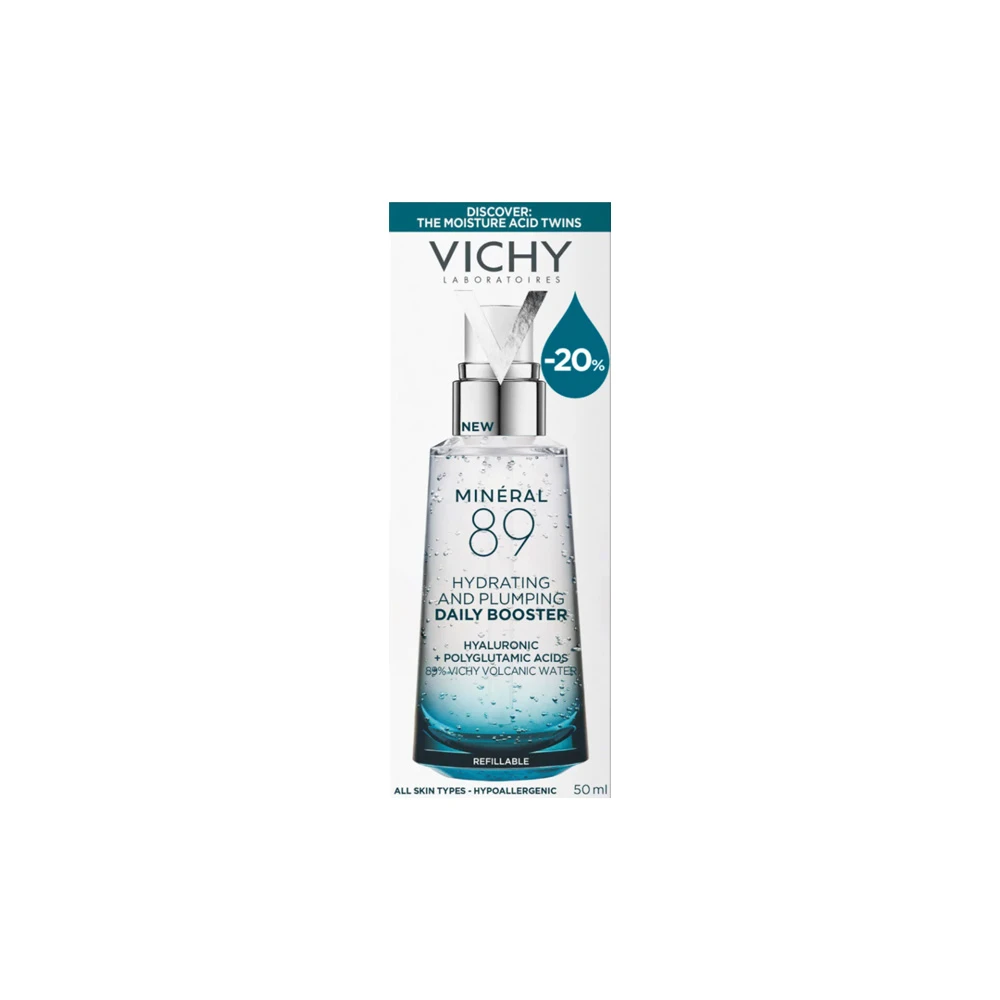 Vichy Promo (-20% Special Offer) Mineral 89 Hyaluronic Acid Face Moisturizer Ενυδατικό Booster Προσώπου Για Καθημερινή Χρήση 50ml