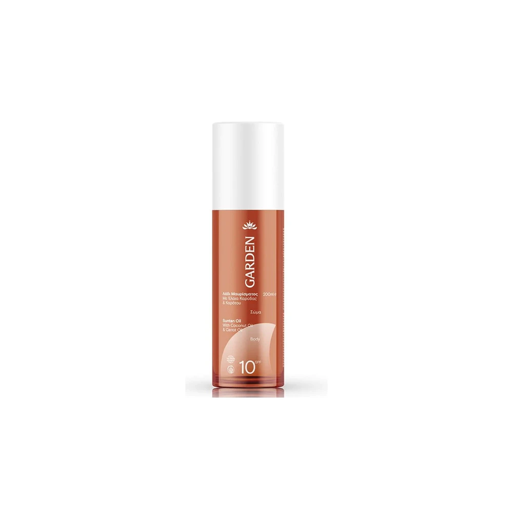Garden Body Tanning Oil With Coconut & Carrot Oils SPF10 200ml