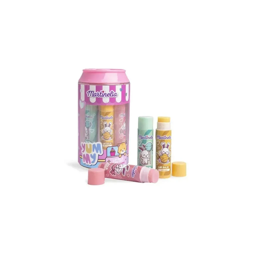 Martinelia Yummy Lip Balm Can Trio Παιδικό Σετ Lipbalm 3x4gr