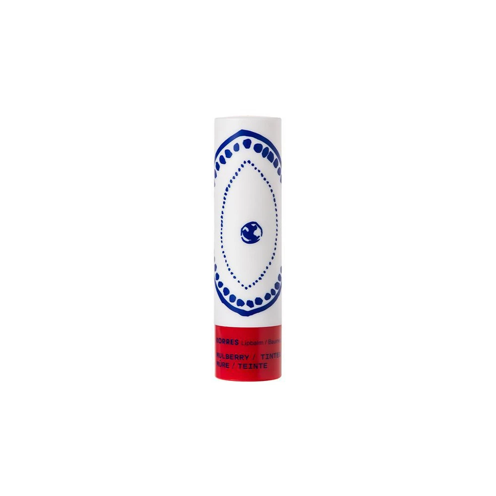 Korres Lip Balm Mulberry Tinted Ενυδατική Φροντίδα Για Τα Χείλη Κόκκινα Μούρα Με Χρώμα 4.5gr