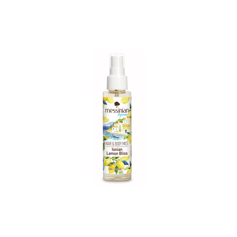 Messinian Spa Hair & Body Mist Ionian Lemon Bliss Δροσερό Άρωμα Φρεσκοκομμένου Λεμονιού 100ml