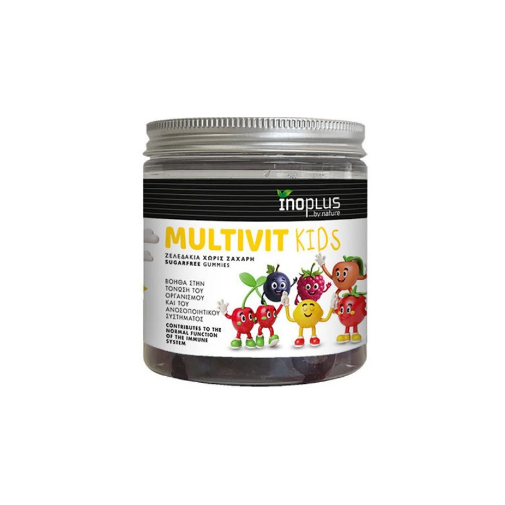 Inoplus Multivit Kids Παιδική Πολυβιταμίνη Για Ενίσχυση Του Ανοσοποιητικού 60 ζελεδάκια