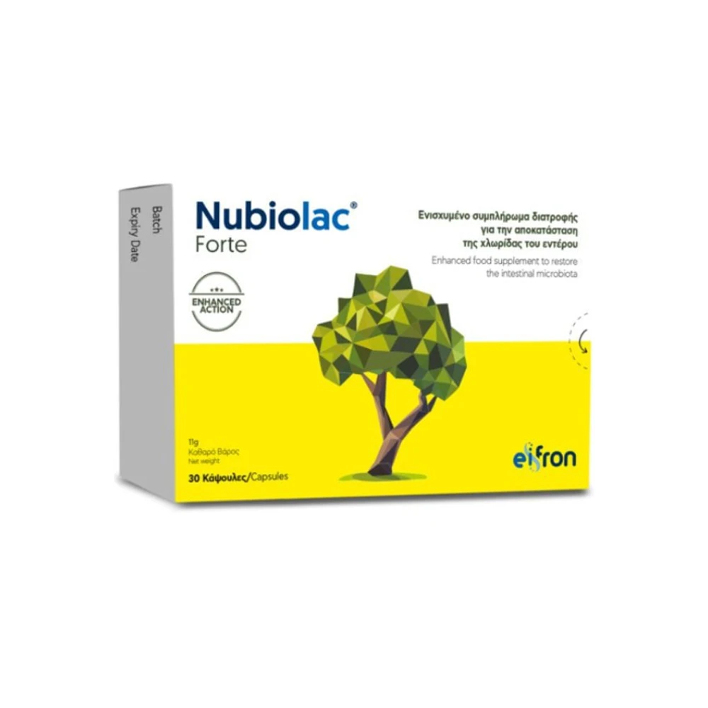 Eifron Nubiolac Forte Συμπλήρωμα Διατροφής Για Την Αποκατάσταση Της Χλωρίδας Του Εντέρου 30 κάψουλες