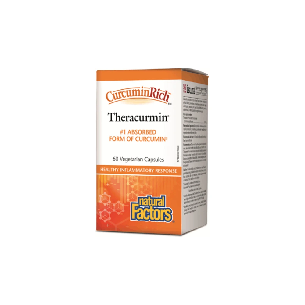 Natural Factors CurcuminRich Theracurmin For Neurological Cardiovascular & Joint Health 30 mg 60 vegetable capsules