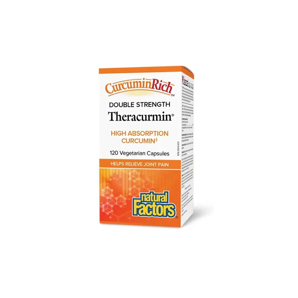 Natural Factors CurcuminRich Theracurmin For Neurological Cardiovascular & Joint Health 60 mg 120 vegetable capsules