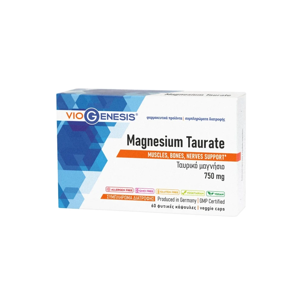 VioGenesis Magnesium Taurate 750 mg Dietary Supplement With Magnesium Taurate 60 vegetable capsules