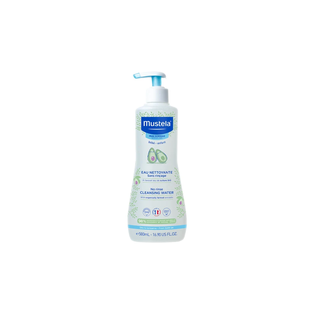 Mustela Bebe Cleansing Water Νερό Καθαρισμού Χωρίς Ξέβγαλμα Με Βιολογικό Αβοκάντο 500ml