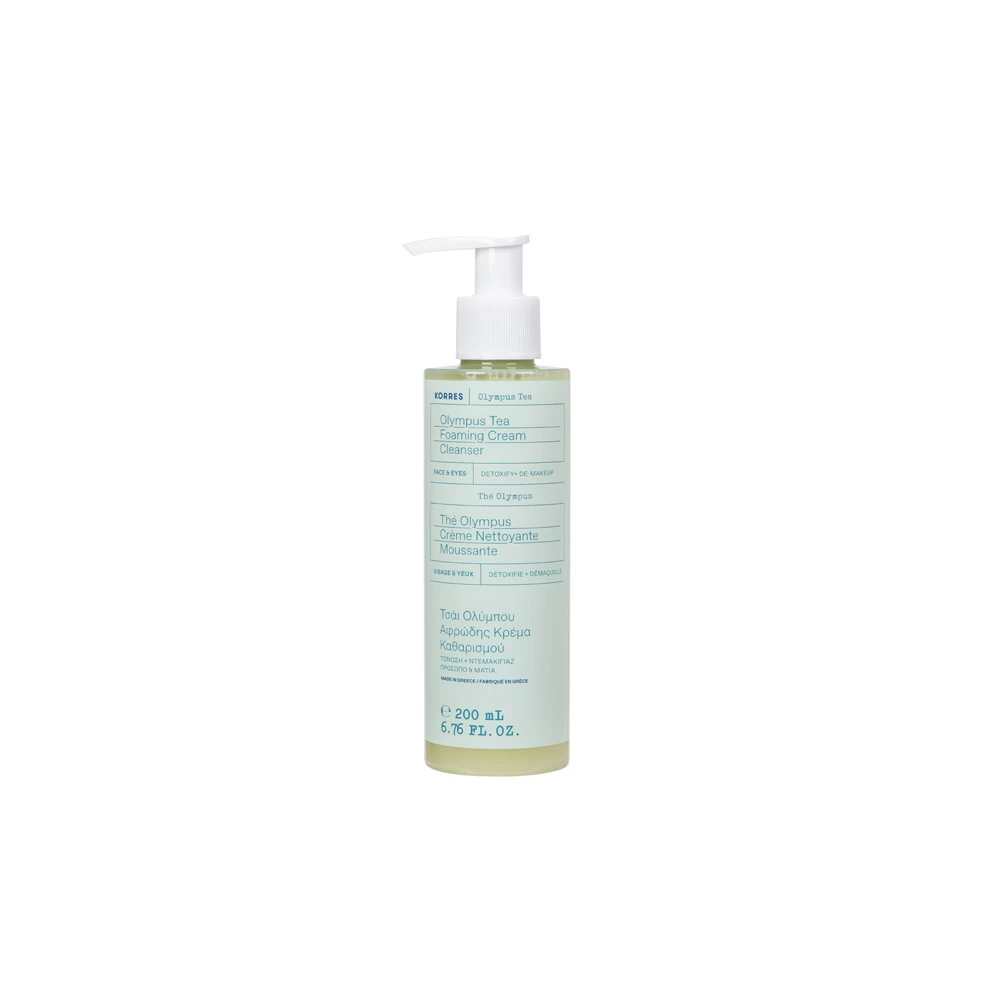 Korres Olympus Tea Foaming Cream Cleanser Αφρώδης Κρέμα Καθαρισμού Mε Τσάι Ολύμπου 200ml