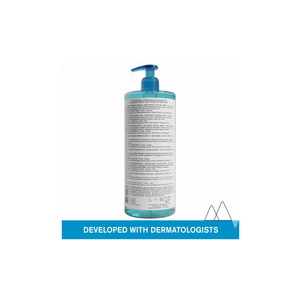 Uriage Promo (-20% Special Offer) Extra Rich Dermatological Gel Τζελ Καθαρισμού Προσώπου 1Lt