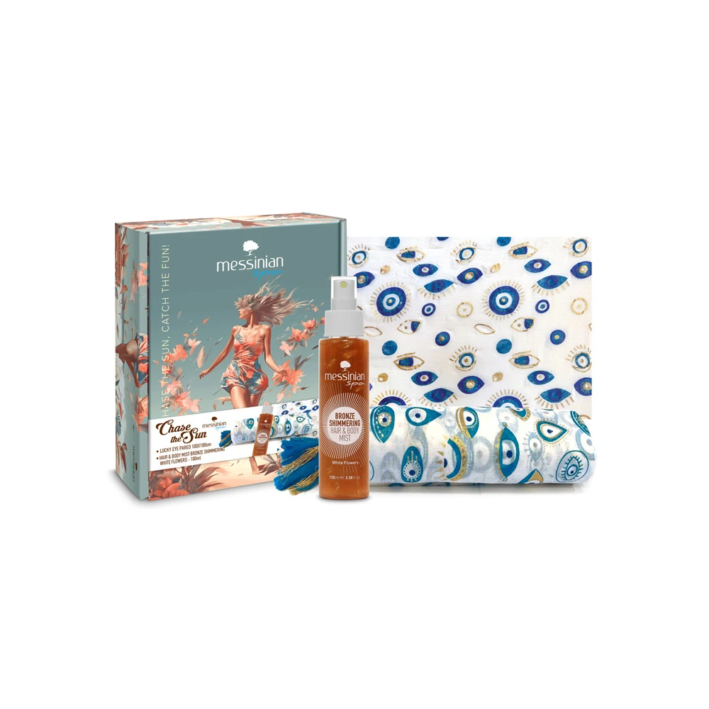 Messinian Spa Promo Chase The Sun Bronze Shimmering Hair & Body Mist Λευκά Άνθη 100ml & Δώρο Παρεό Lucky Eye 1 τεμάχιο