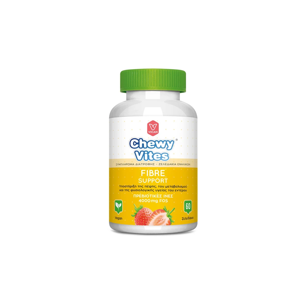 Chewy Vites Fibre Support Για Υποστήριξη Της Πέψης & Του Μεταβολισμού & Της Υγείας Του Εντέρου 60 ζελεδάκια ενηλίκων