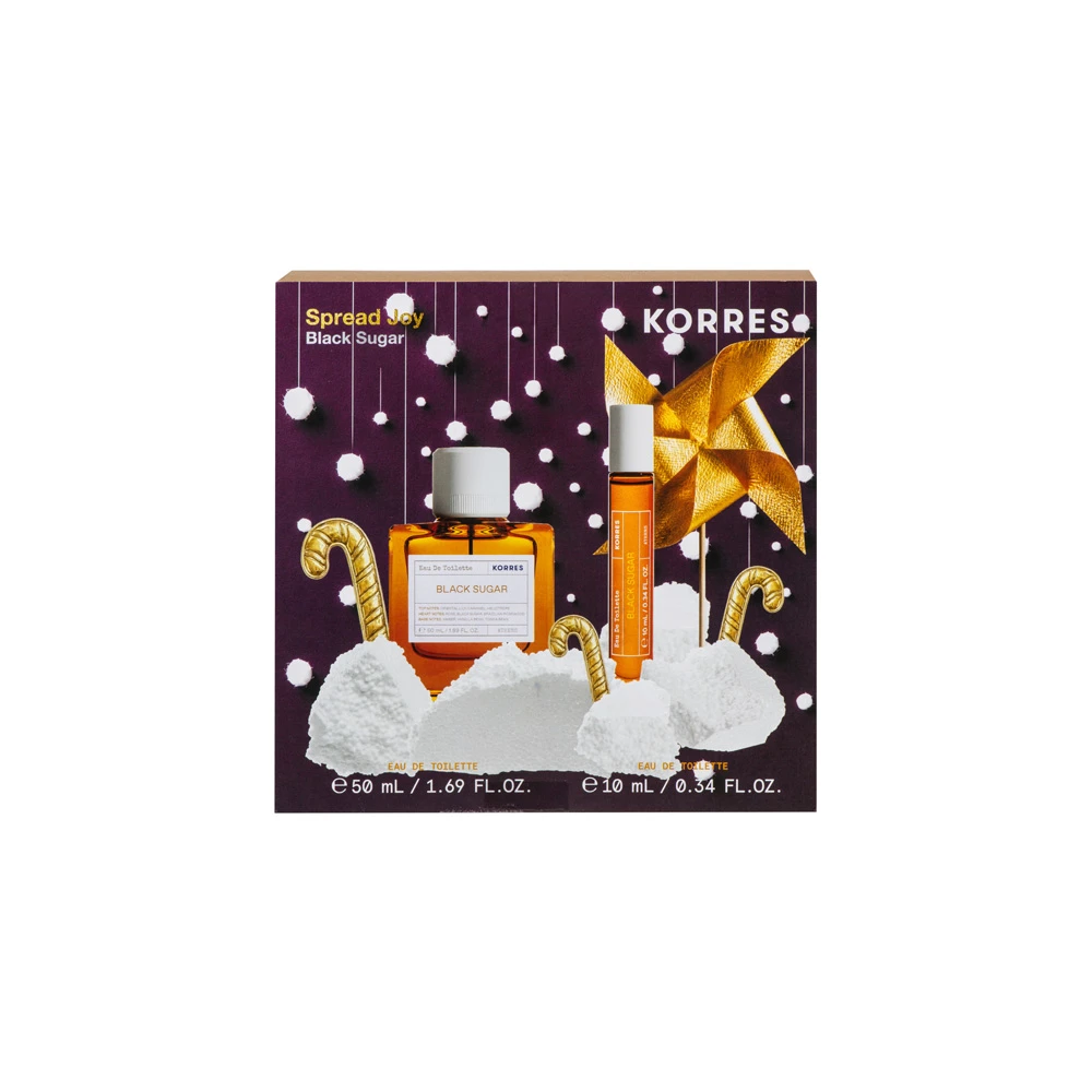Korres Promo Spread Joy Με Black Sugar Eau De Toilette Γυναικείο Άρωμα 50ml & Black Sugar Eau De Toilette Γυναικείο Άρωμα 10ml