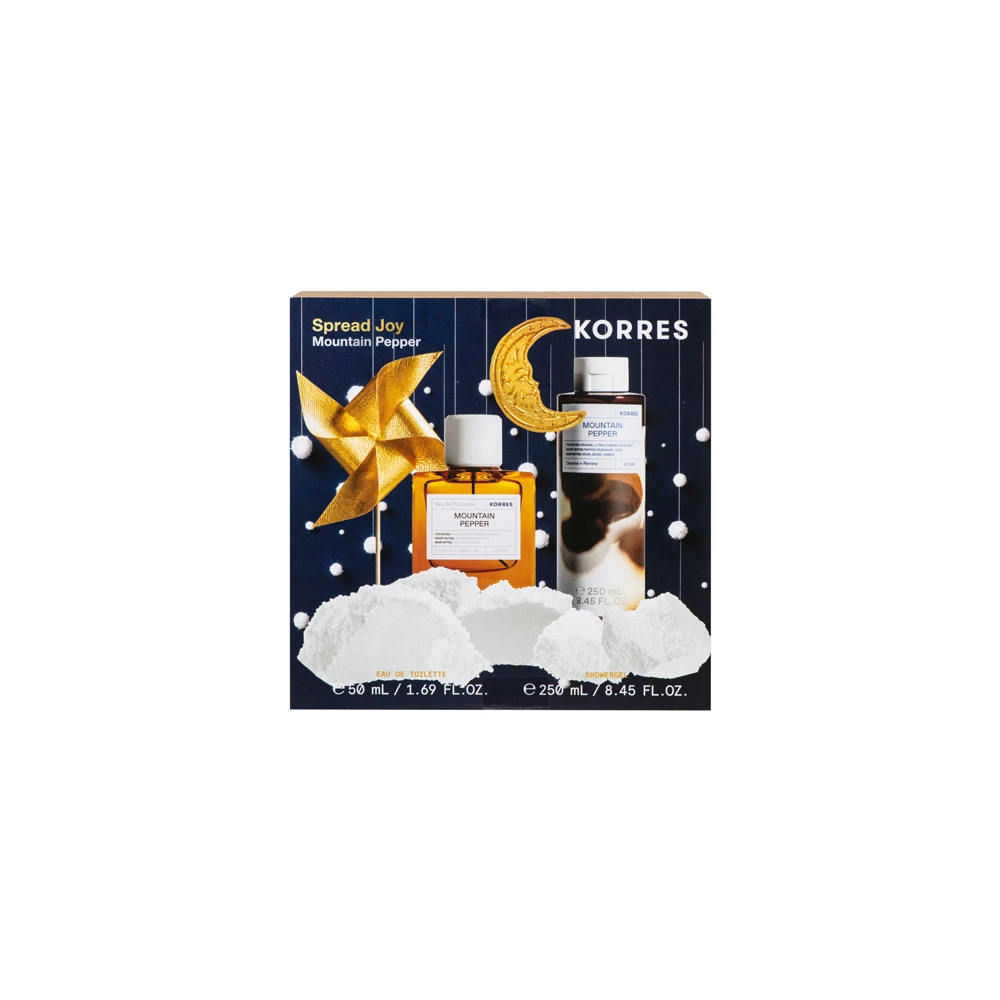 Korres Promo Spread Joy Με Mountain Pepper Eau De Toilette Ανδρικό Άρωμα 50ml & Mountain Pepper Showergel Αφρόλουτρο 250ml