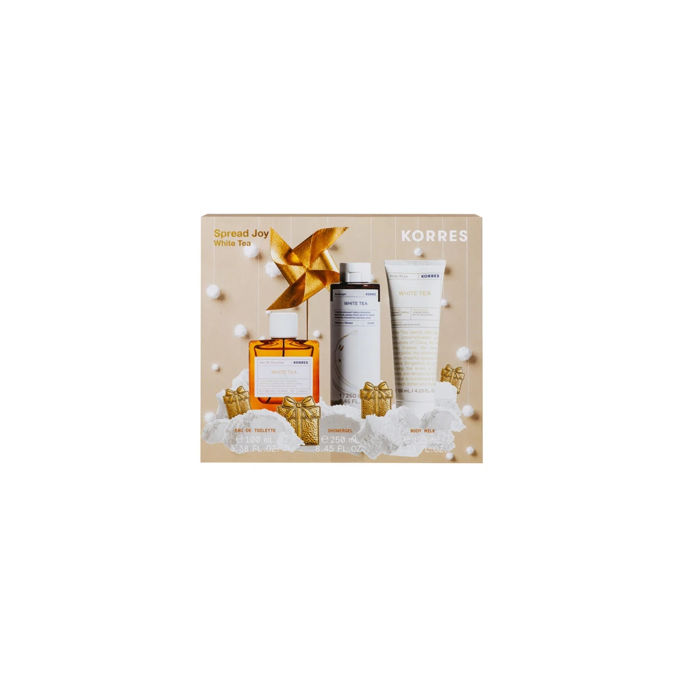 Korres Promo Spread Joy Με White Tea Eau De Toilette Γυναικείο Άρωμα 100ml & White Tea Showergel Αφρόλουτρο 250ml & White Tea Body Milk Γαλάκτωμα Σώματος 125ml