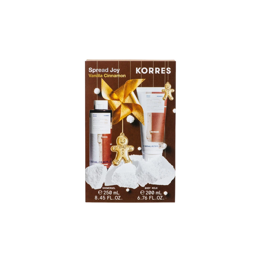Korres Promo Spread Joy Με Vanilla Cinnamon Shower Gel Αφρόλουτρο 250ml & Vanilla Cinnamon Body Milk Γαλάκτωμα Σώματος Με Άρωμα Βανίλια & Κανέλα 200ml