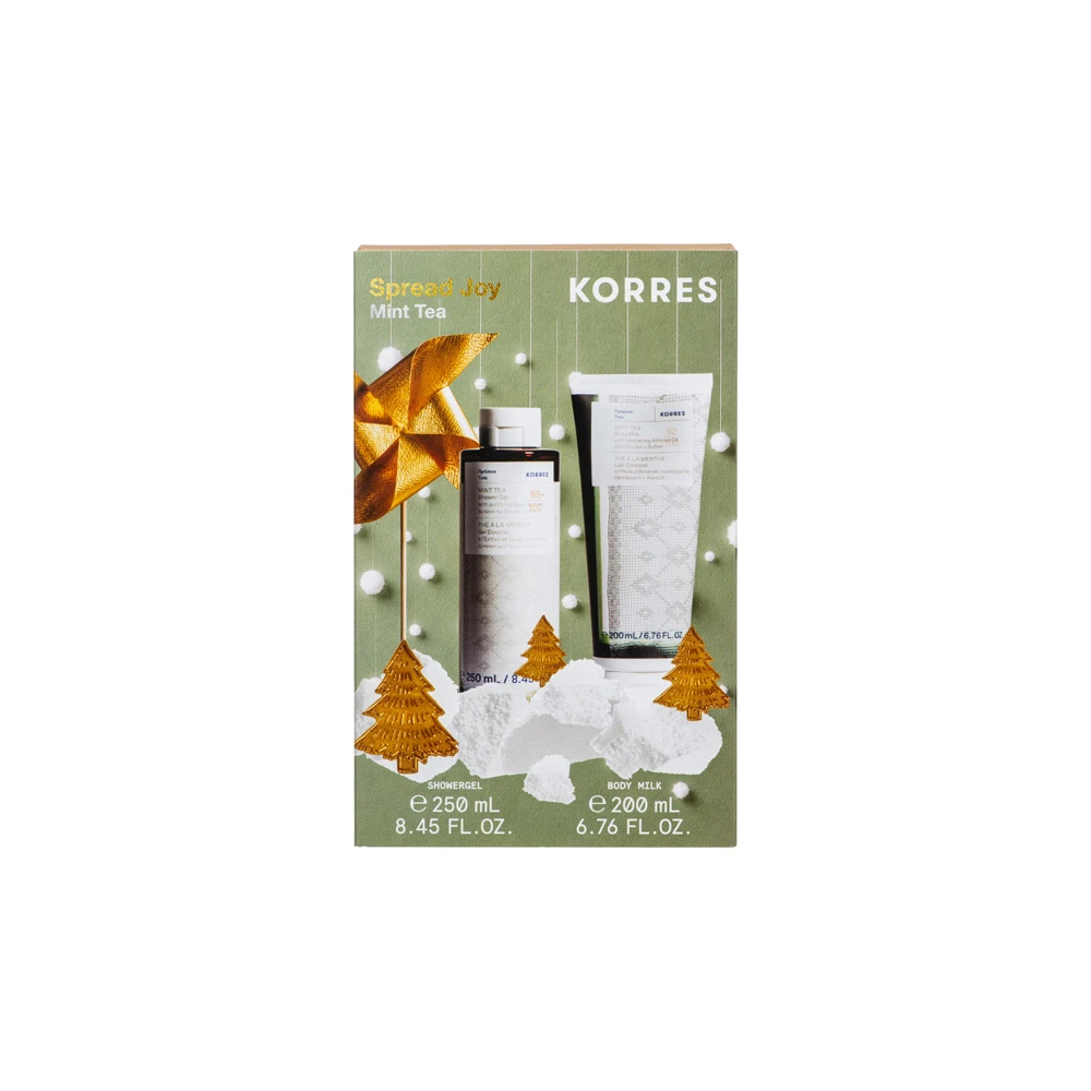 Korres Promo Spread Joy Με Mint Tea Shower Gel Αφρόλουτρο 250ml & Mint Tea Body Milk Γαλάκτωμα Σώματος Με Άρωμα Πράσινο Τσάι 200ml