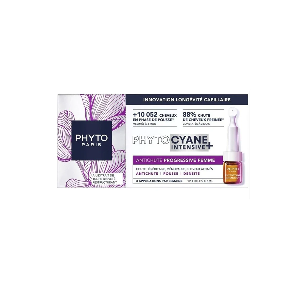 Phyto Phytocyane Intensive+ Anti-Progressive Hair Loss Treatment For Women 12x5ml