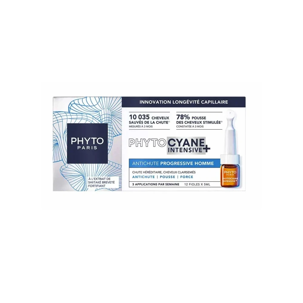 Phyto Phytocyane Intensive+ Anti-Progressive Hair Loss Treatment For Men 12x5ml