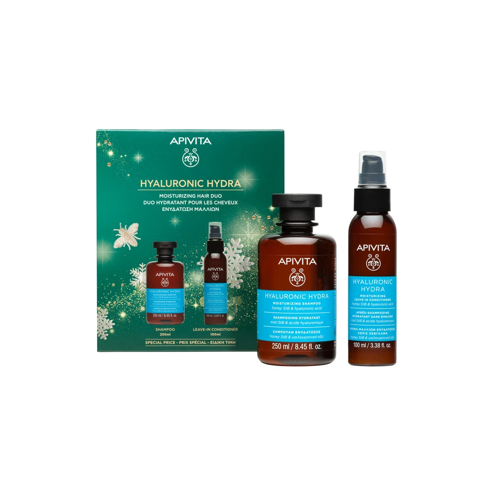 Apivita Promo Hyaluronic Hydra With Hyaluronic Hydra Moisturizing Shampoo 250ml & Hyaluronic Hydra Moisturizing Leave-In Conditioner 100ml
