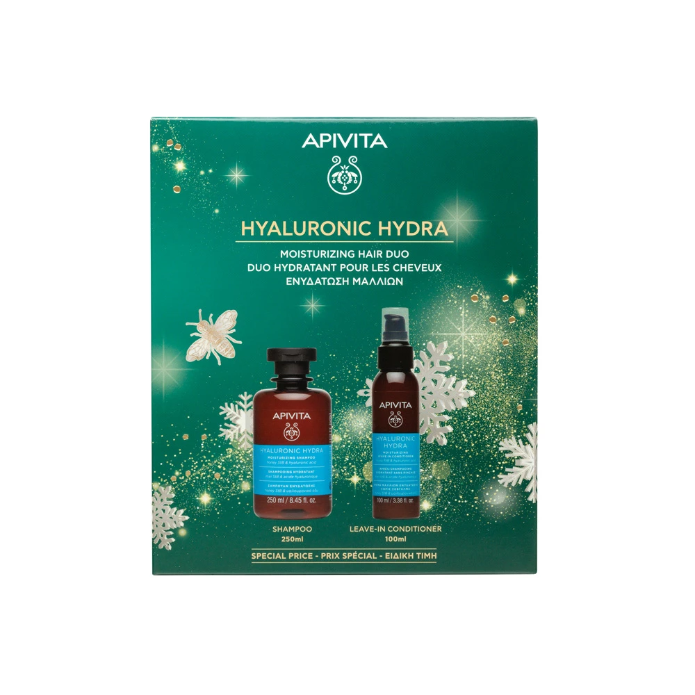 Apivita Promo Hyaluronic Hydra With Hyaluronic Hydra Moisturizing Shampoo 250ml & Hyaluronic Hydra Moisturizing Leave-In Conditioner 100ml