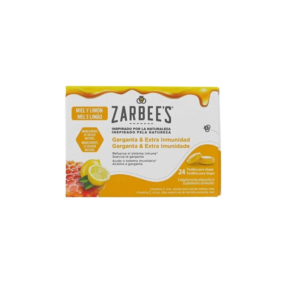 Zarbee’s Sore Throat & Immune Support Lozenges Honey & Lemon Flavor 24 Lozenges