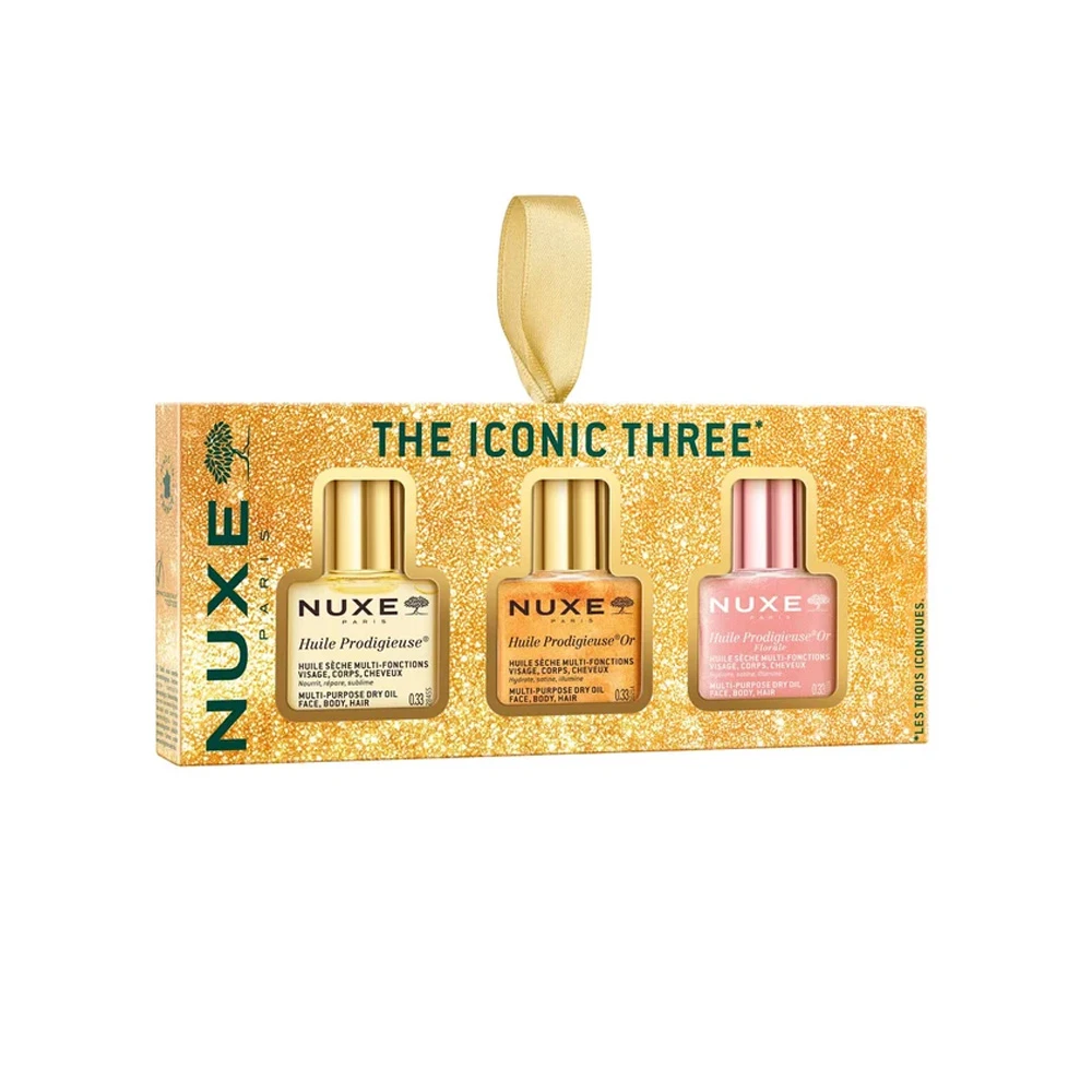 Nuxe Promo Set 3 Mini Huile Prodigieuse Με Ξηρά Λάδια Ενυδάτωσης Για Πρόσωπο Μαλλιά & Σώμα Huile Prodigieuse Or Ιριδίζον Ξηρό Λάδι 10ml & Huile Prodigieuse 10ml & Huile Prodigieuse Florale Mε Άρωμα Florale 10ml