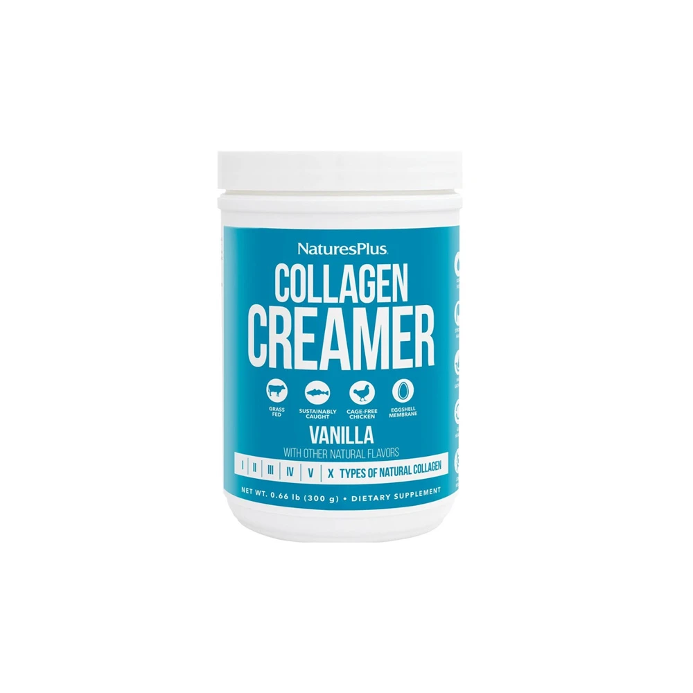 Natures Plus Collagen Creamer Vanilla Flavor Collagen Peptide Dietary Supplement Vanilla Flavor 300g