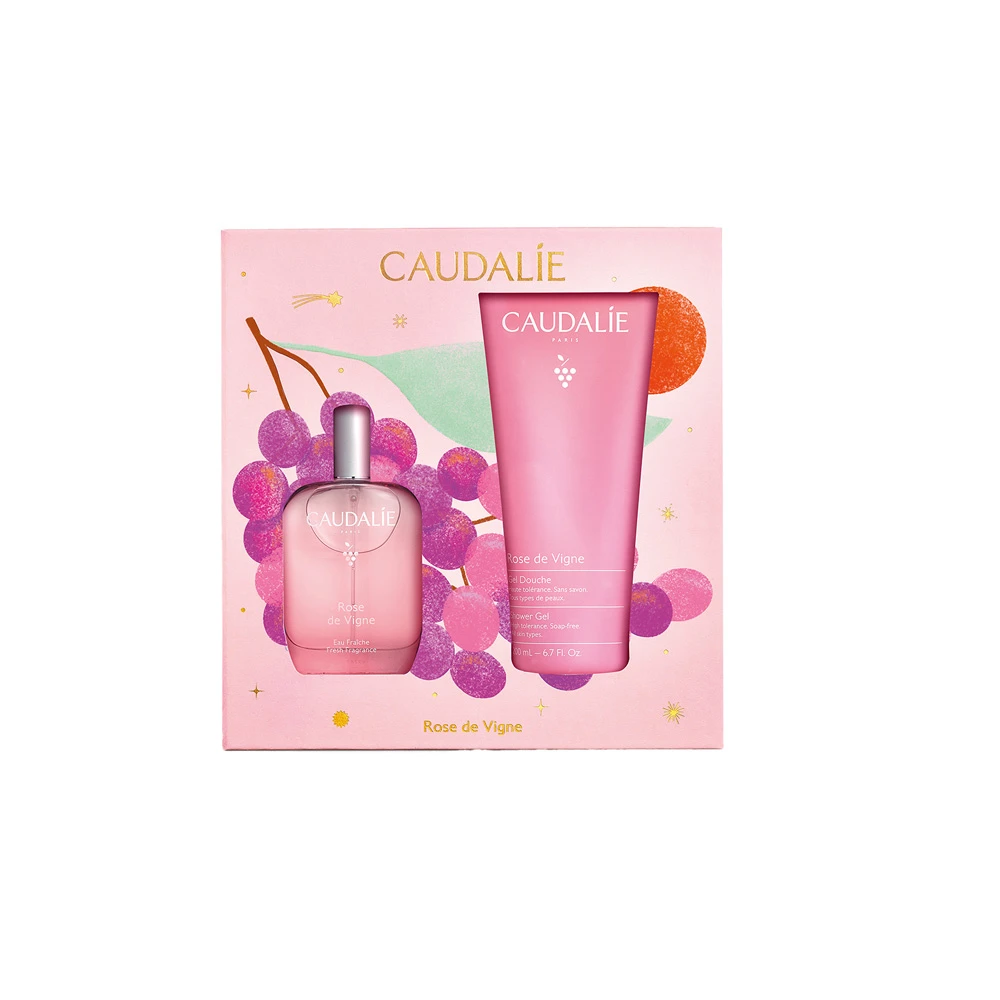 Caudalie Promo With Rose de Vigne Shower Gel Gentle Shower Gel With A Rose Scent 200ml & Fresh Fragrance Women’s Fragrance 50ml