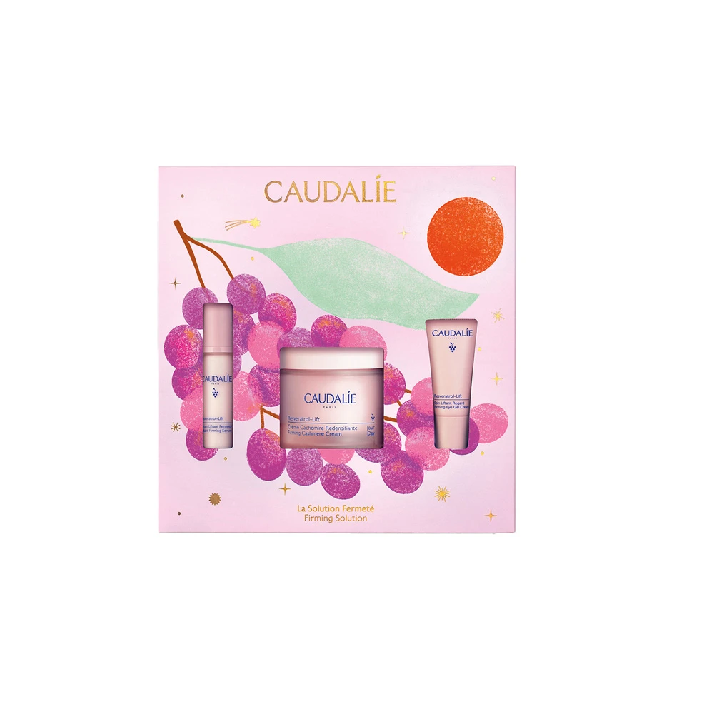 Caudalie Resveratrol-Lift Promo Instant Firming Serum Anti-Wrinkle & Firming 10ml + Firming Cashmere Cream Anti-Wrinkle & Firming 50ml + Firming Eye Gel Cream 5ml