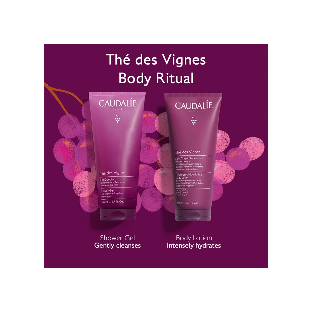 Caudalie Promo The des Vignes Body Shower Gel 200ml & The des Vignes Hyaluronic Nourishing Body Lotion 200ml