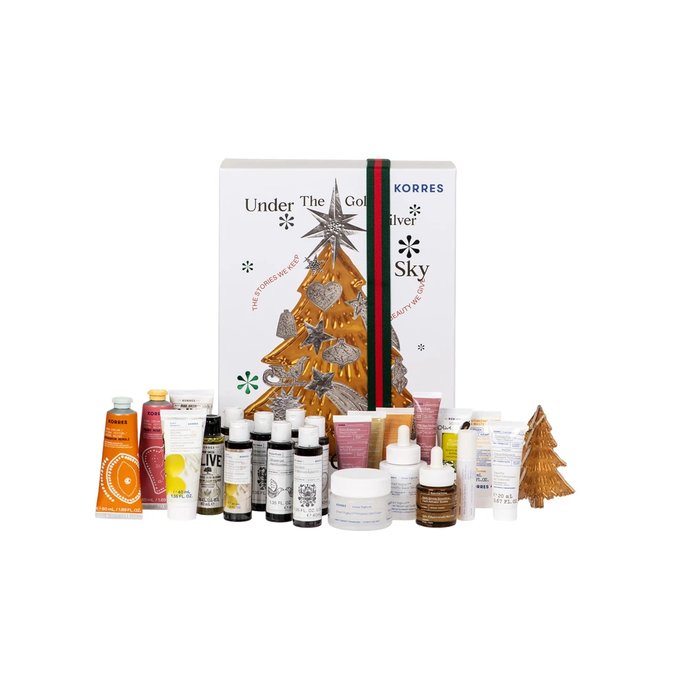 Korres Limited Edition Advent Calendar Under The Gold & Silver Sky 24 picies