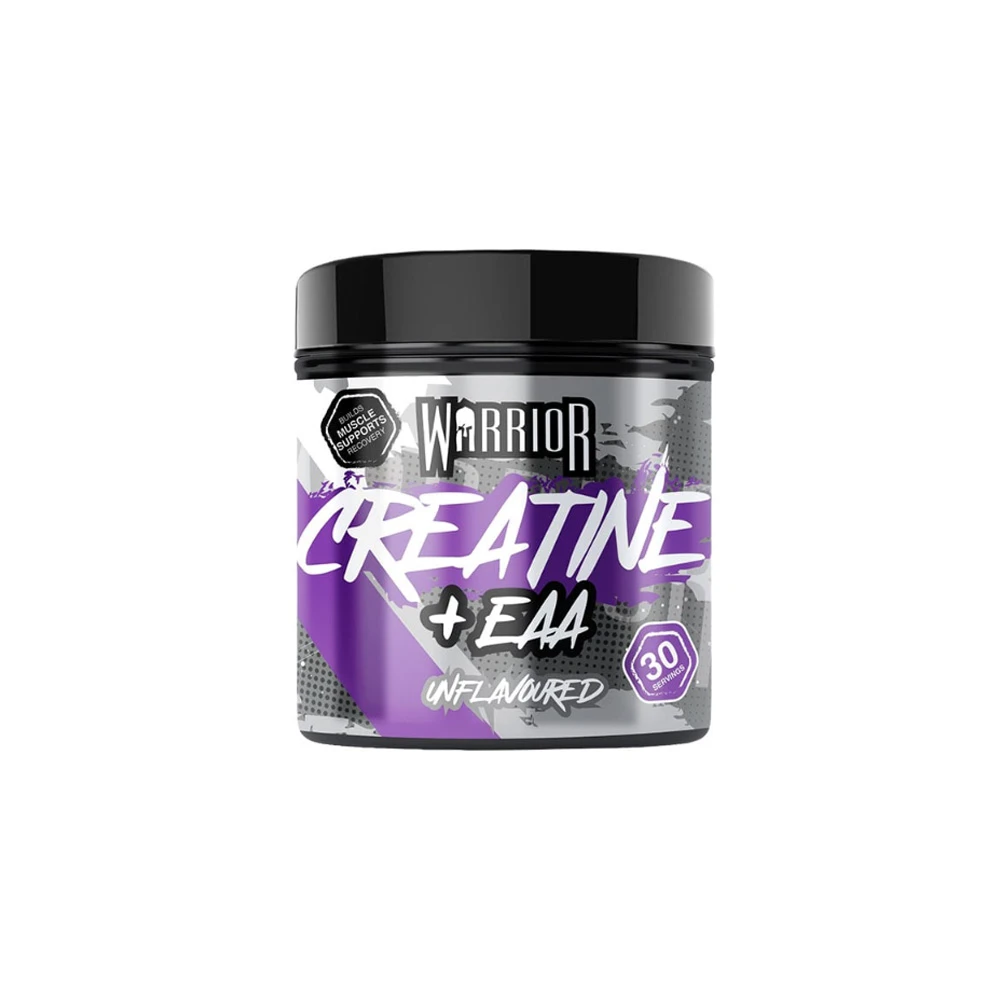 Warrior Creatine + EAA Unflavoured Μονοϋδρική Κρεατίνη Με Αμινοξέα 270g