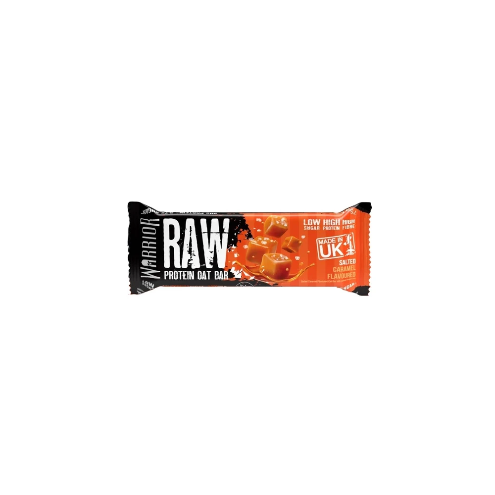 Warrior Raw Protein Flapjack Μπάρα Πρωτεΐνης Με Βρώμη & Γεύση Salted Caramel 75gr