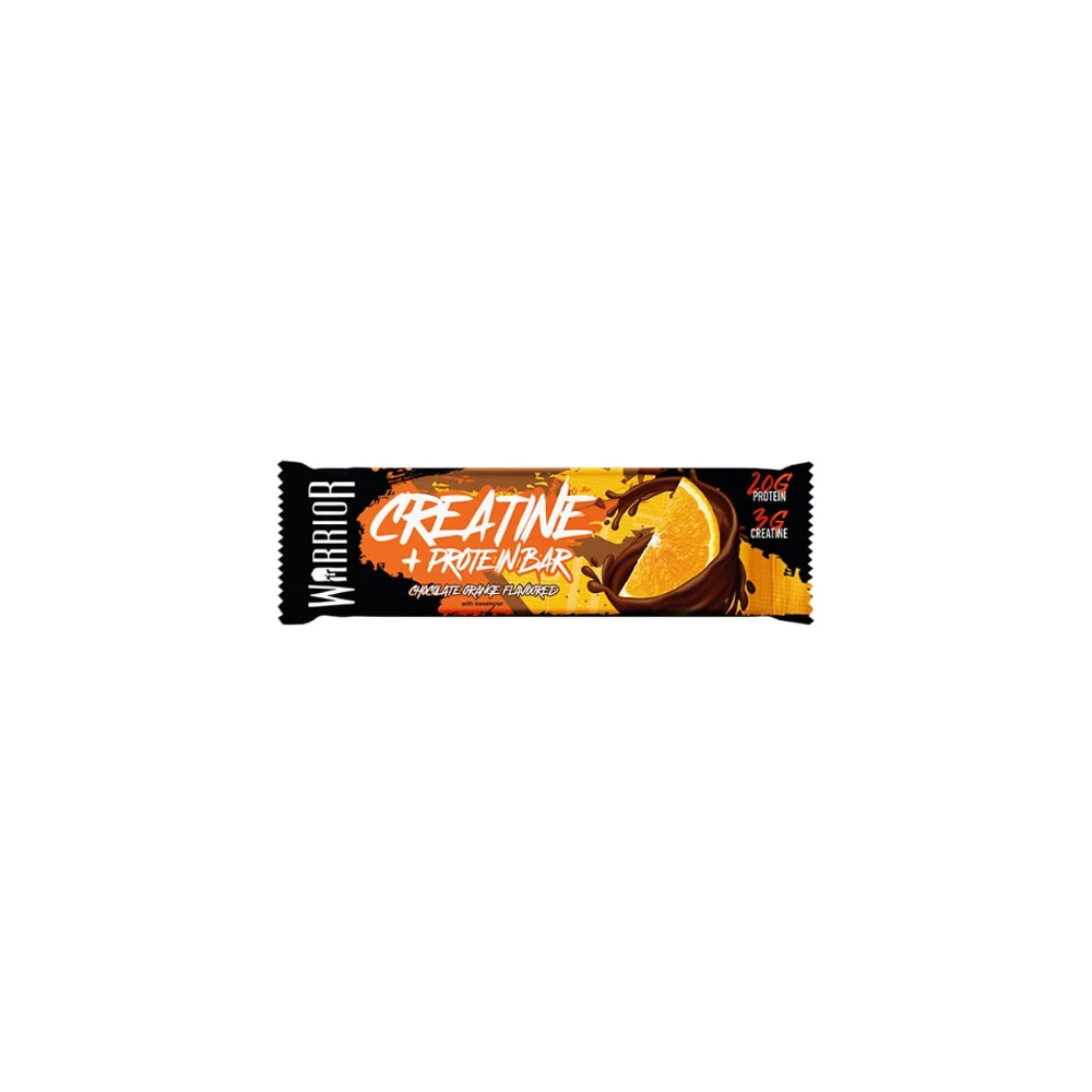 Warrior Creatine & Protein Μπάρα Κρεατίνης Με Γεύση Σοκολάτα & Πορτοκάλι 75gr