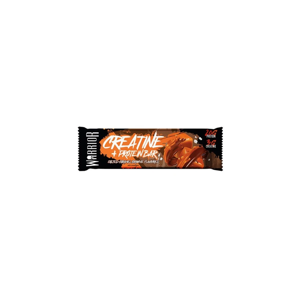 Warrior Creatine & Protein Μπάρα Κρεατίνης Με Γεύση Salted Caramel Brownie 75gr